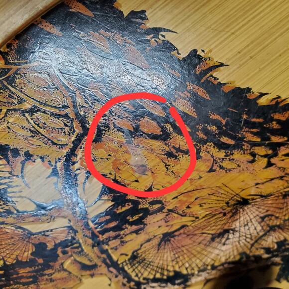 Vintage Japan Laquerware Lidded Dish Bowl Sectioned Tray Removeable 11.5 Asian - Picture 12 of 16